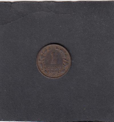 Beschrijving: 1 Cent WILHELMINA